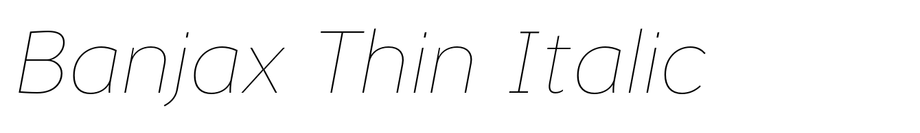 Banjax Thin Italic